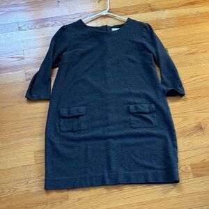 J. Jill Charcoal 3/4 sleeve Dress